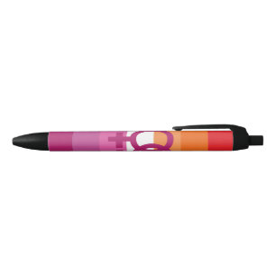 WLW Lesbian Pride Flag Zwarte Inkt Pen