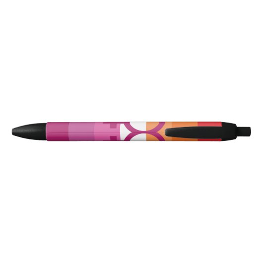 WLW Lesbian Pride Flag Zwarte Inkt Pen (Achterkant)