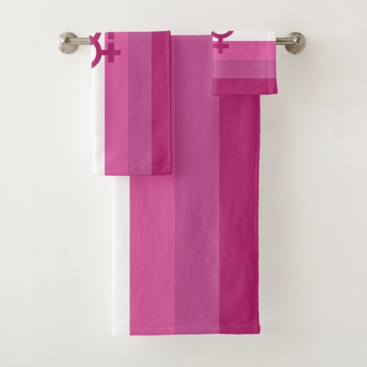 WLW Lesbische Pride Vlag Bad Handdoek (Insitu)