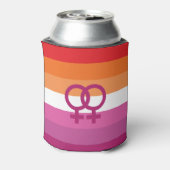 WLW Lesbische Pride Vlag Blikjeskoeler (Blikje Achterkant)