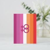 WLW Lesbische Pride-vlag Briefkaart (Staand voorkant)