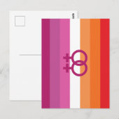 WLW Lesbische Pride-vlag Briefkaart (Voorkant / Achterkant)