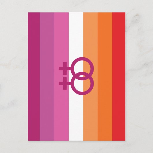 WLW Lesbische Pride-vlag Briefkaart (Voorkant)