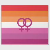 WLW Lesbische Pride-vlag Cadeaupapier (Vlak)