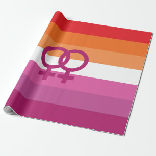 WLW Lesbische Pride-vlag Cadeaupapier