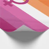 WLW Lesbische Pride-vlag Cadeaupapier (Hoek)