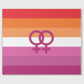 WLW Lesbische Pride-vlag Cadeaupapier (Vlak)