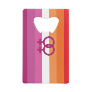 WLW Lesbische Pride-vlag Creditkaart Flessenopener