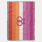 WLW Lesbische Pride Vlag Deken (Voorkant Verticaal)