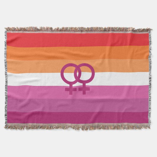 WLW Lesbische Pride Vlag Deken (Voorkant)