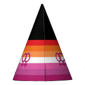 WLW Lesbische Pride-vlag Feesthoedjes (Achterkant)