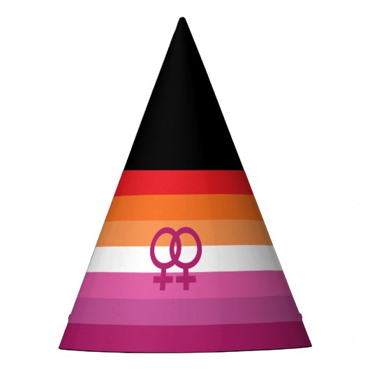 WLW Lesbische Pride-vlag Feesthoedjes (Voorkant)