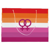 WLW Lesbische Pride-vlag Groot Cadeauzakje (Achterkant)