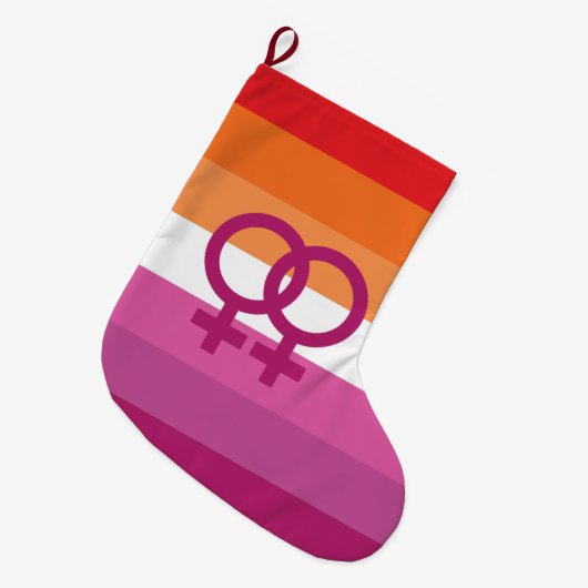 WLW Lesbische Pride-vlag Grote Kerstsok (Voorkant (Hangend))
