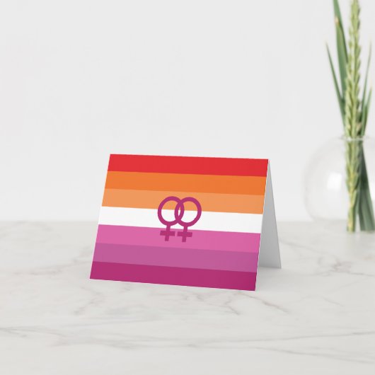 WLW Lesbische Pride Vlag Kaart (Voorkant)
