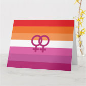 WLW Lesbische Pride-vlag Kaart (Gele Bloem)