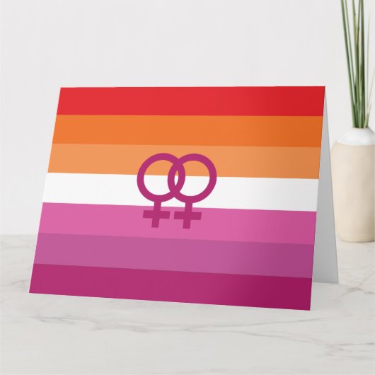 WLW Lesbische Pride-vlag Kaart (Voorkant)