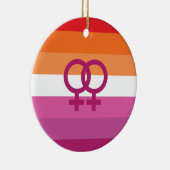 WLW Lesbische Pride Vlag Keramisch Ornament (Rechts)