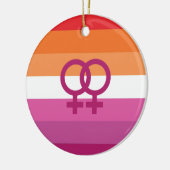 WLW Lesbische Pride Vlag Keramisch Ornament (Links)