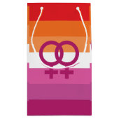 WLW Lesbische Pride-vlag Klein Cadeauzakje (Achterkant)
