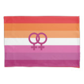 WLW Lesbische Pride-vlag Kussensloop (Voorkant-Links)