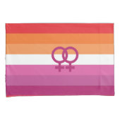 WLW Lesbische Pride-vlag Kussensloop (Voorkant-Rechts)