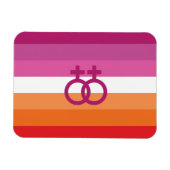 WLW Lesbische Pride-vlag Magneet (Horizontaal)