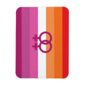 WLW Lesbische Pride-vlag Magneet (Verticaal)