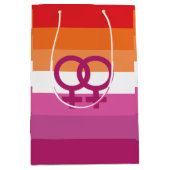 WLW Lesbische Pride-vlag Medium Cadeauzakje (Voorkant)