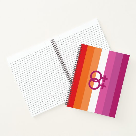 WLW Lesbische Pride Vlag Notitieboek (Binnen)