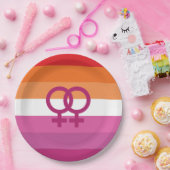 WLW Lesbische Pride-vlag Papieren Bordje (Feest)