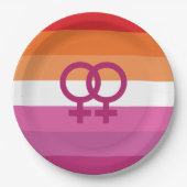 WLW Lesbische Pride-vlag Papieren Bordje (Voorkant)