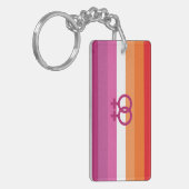WLW Lesbische Pride Vlag Sleutelhanger (Voorkant Links)