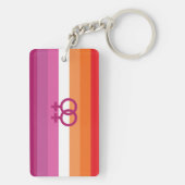 WLW Lesbische Pride Vlag Sleutelhanger (achterkant)