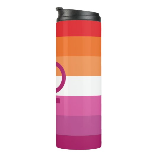 WLW Lesbische Pride-vlag Thermosbeker (Geroteerd rechts)