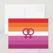 WLW Lesbische Pride-vlag (Zonsondergang) Briefkaart (Voorkant / Achterkant)