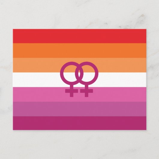 WLW Lesbische Pride-vlag (Zonsondergang) Briefkaart (Voorkant)