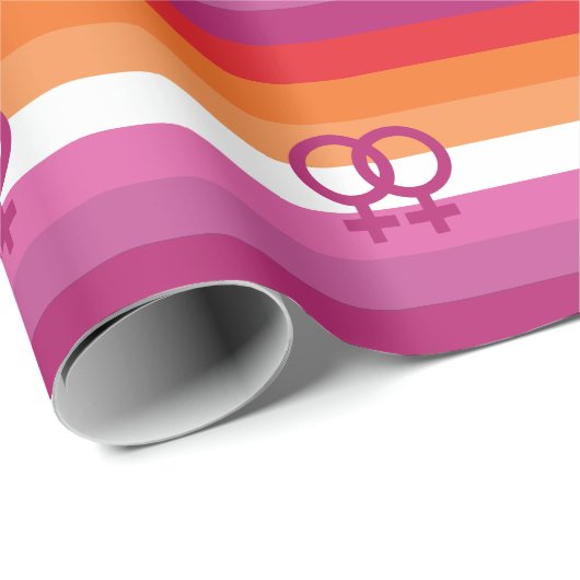 WLW Lesbische Pride-vlag (Zonsondergang) Cadeaupapier (Rol Hoek)