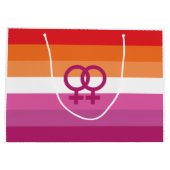 WLW Lesbische Pride-vlag (Zonsondergang) Groot Cadeauzakje (Achterkant)