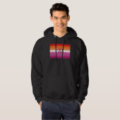 WLW Lesbische Pride-vlag (Zonsondergang) Hoodie (Voorkant volledig)