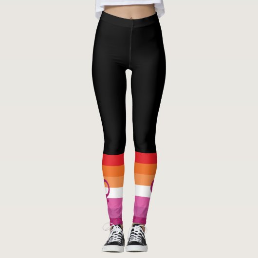 WLW Lesbische Pride-vlag (Zonsondergang) Leggings (Voorkant)