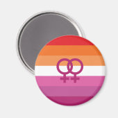 WLW Lesbische Pride-vlag (Zonsondergang) Magneet (Voorkant / Achterkant)