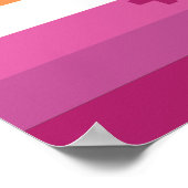 WLW Lesbische Pride-vlag (Zonsondergang) Poster (Hoek)