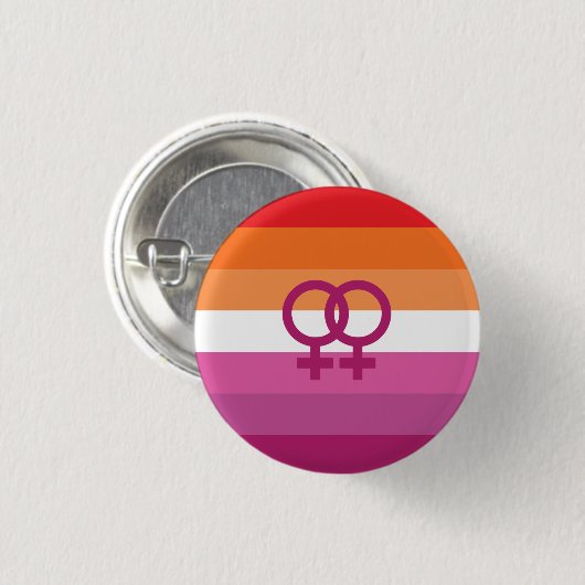 WLW Lesbische Pride-vlag (Zonsondergang) Ronde Button 3,2 Cm (Voorkant /achterkant)