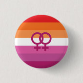 WLW Lesbische Pride-vlag (Zonsondergang) Ronde Button 3,2 Cm (Voorkant)