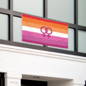 WLW Lesbische Pride-vlag (Zonsondergang) Spandoek (Buitenkant Gebouw)