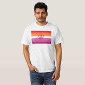 WLW Lesbische Pride-vlag (Zonsondergang) T-shirt (Voorkant volledig)