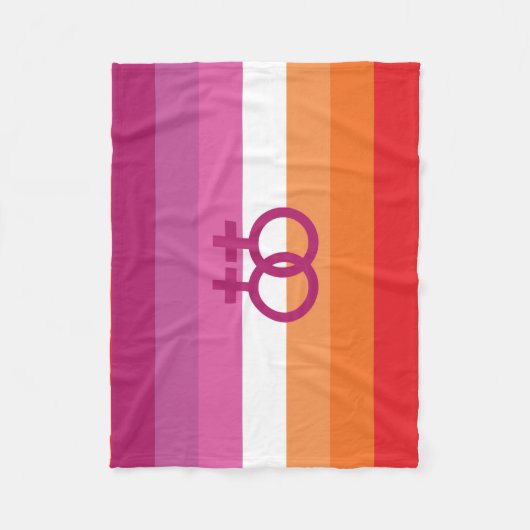 WLW Lesbische Pridevlag Fleece Deken (Voorkant)