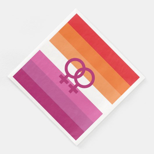WLW Lesbische Pridevlag Servet (Hoek)