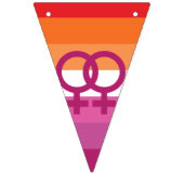 WLW Lesbische Pridevlag Vlaggetjes (Tweede vlag)